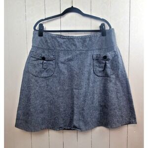 Handmade Gray A-Line Mini Skirt Pocket Minimalist Etsy Womens 38 Waist